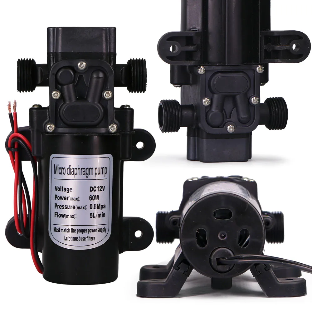 DC12V 60W Micro Diaphragm Booster Pump High Pressure Water Spray Pump w/ 1/2″ Male Thread for Garden Lawn Agriculture Irrigation
DC12V 60W Micro Diaphragm Booster Pump High Pressure Water Spray Pump w/ 1/2″ Male Thread for Garden Lawn Agriculture Irrigation