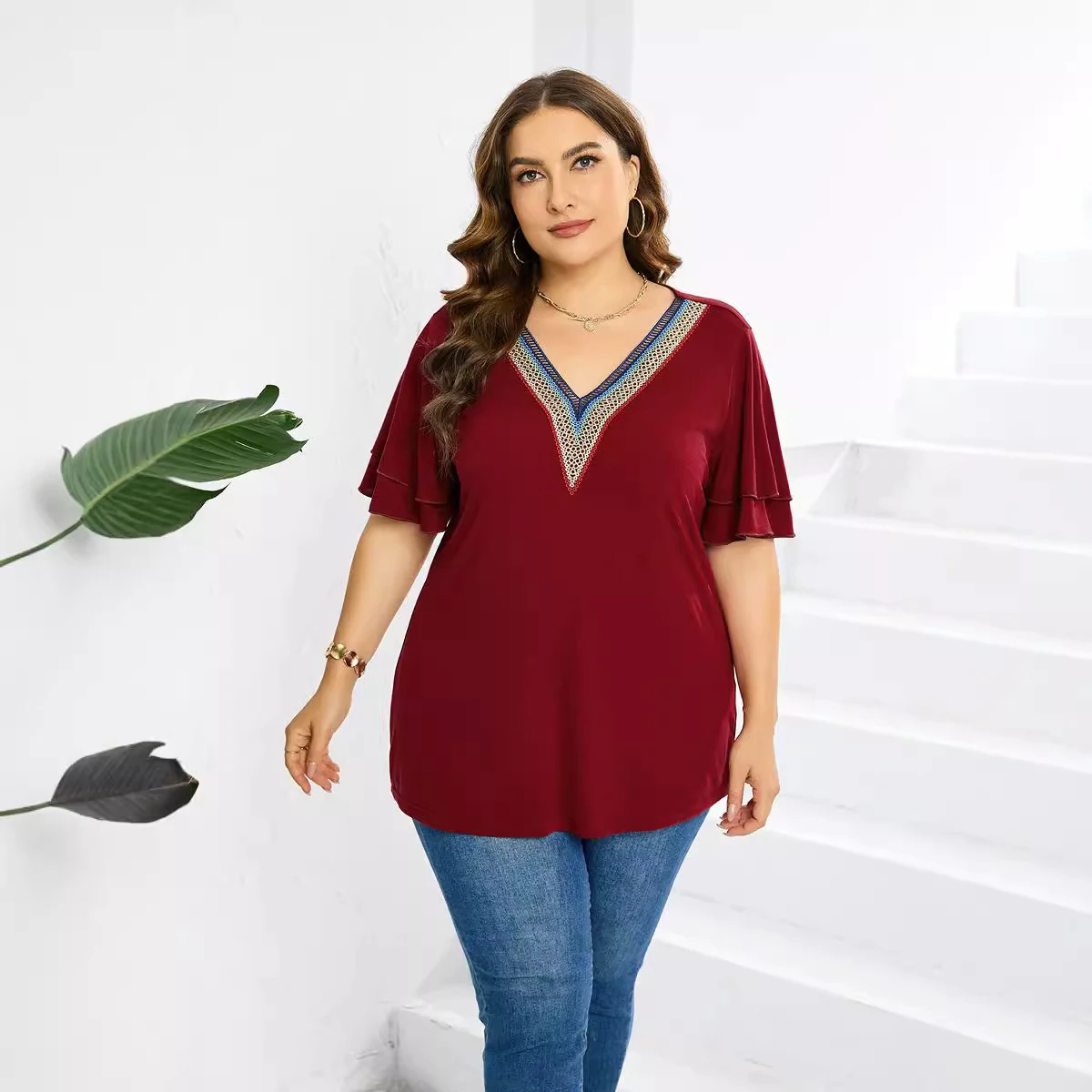 Plus Size Women Tshirt Summer 3xl 4xl 5xl Short Sleeve Party T Shirt Dress Red Loose V Neck Shirt
Plus Size Women Tshirt Summer 3xl 4xl 5xl Short Sleeve Party T Shirt Dress Red Loose V Neck Shirt