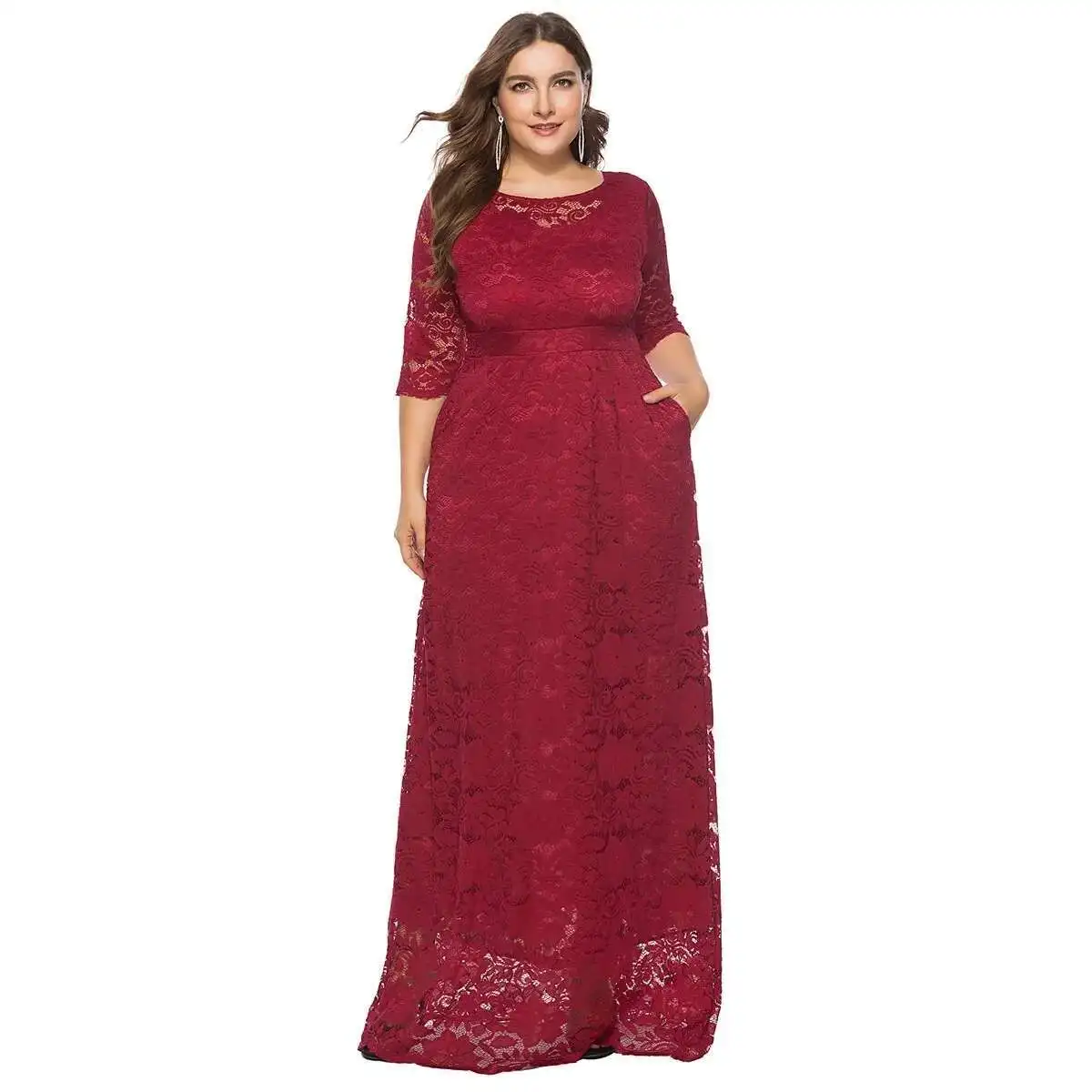 Large Size Women's Autumn New Evening Dress Long Skirt Hollow Short Sleeved Lace Pocket Dress Party Summer Elegantes Casual Y2k
Large Size Women's Autumn New Evening Dress Long Skirt Hollow Short Sleeved Lace Pocket Dress Party Summer Elegantes Casual Y2k