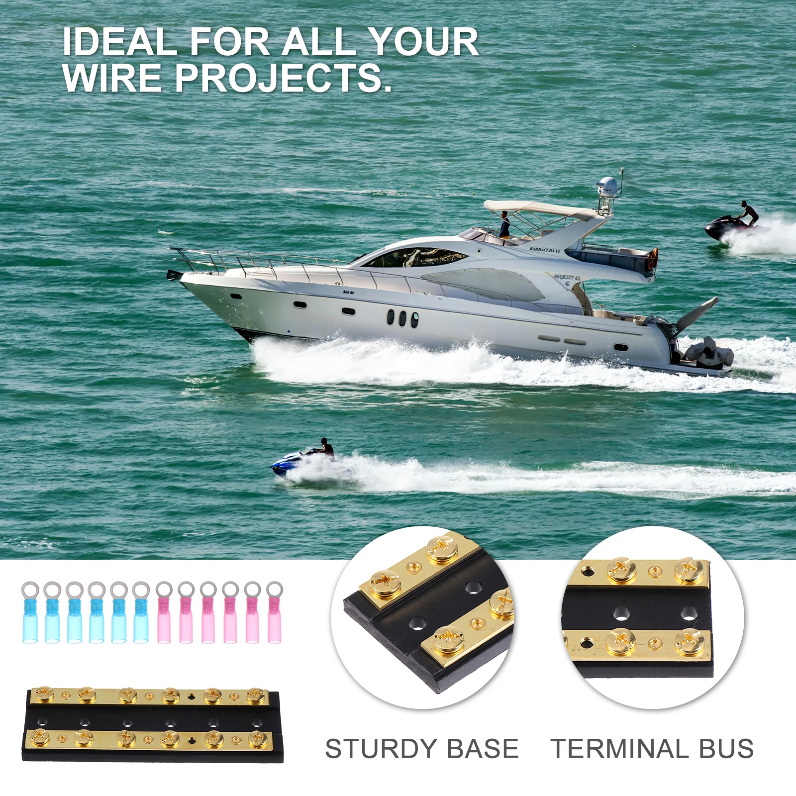 Bus Bar Terminal Block for Motorbike 60 Amps Junction Box Heat Shrink Ring Electrical Wiring Projects Terminal Block
Bus Bar Terminal Block for Motorbike 60 Amps Junction Box Heat Shrink Ring Electrical Wiring Projects Terminal Block