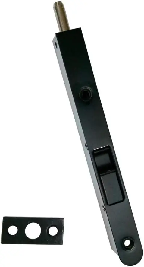 Solid Brass Flush Bolt 7" Matte Black Door Lock with Strike Plate and Hardware
Solid Brass Flush Bolt 7" Matte Black Door Lock with Strike Plate and Hardware