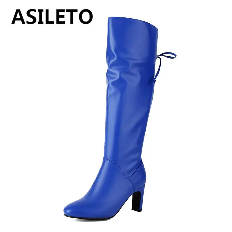 ASILETO 2024 Fashion Women Knee High Boots Round Toe Block Heels 7cm Back Lace Up Plus Size 41 42 43 44 Sexy Dating Party Bota
ASILETO 2024 Fashion Women Knee High Boots Round Toe Block Heels 7cm Back Lace Up Plus Size 41 42 43 44 Sexy Dating Party Bota