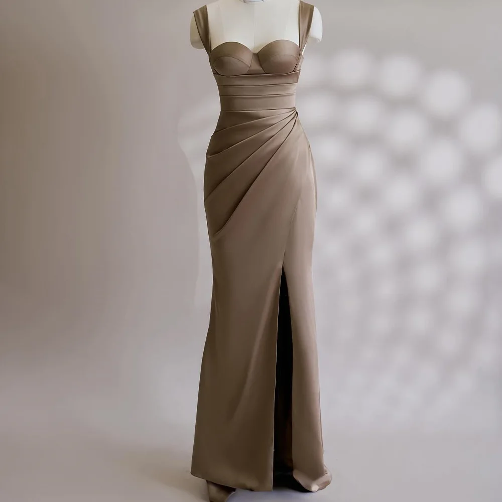 Customized Fashion Satin Spaghetti Straps Evening Dress High Quality Sweetheart Sleeveless Bespoke Occasion Gowns Custom Size
Customized Fashion Satin Spaghetti Straps Evening Dress High Quality Sweetheart Sleeveless Bespoke Occasion Gowns Custom Size