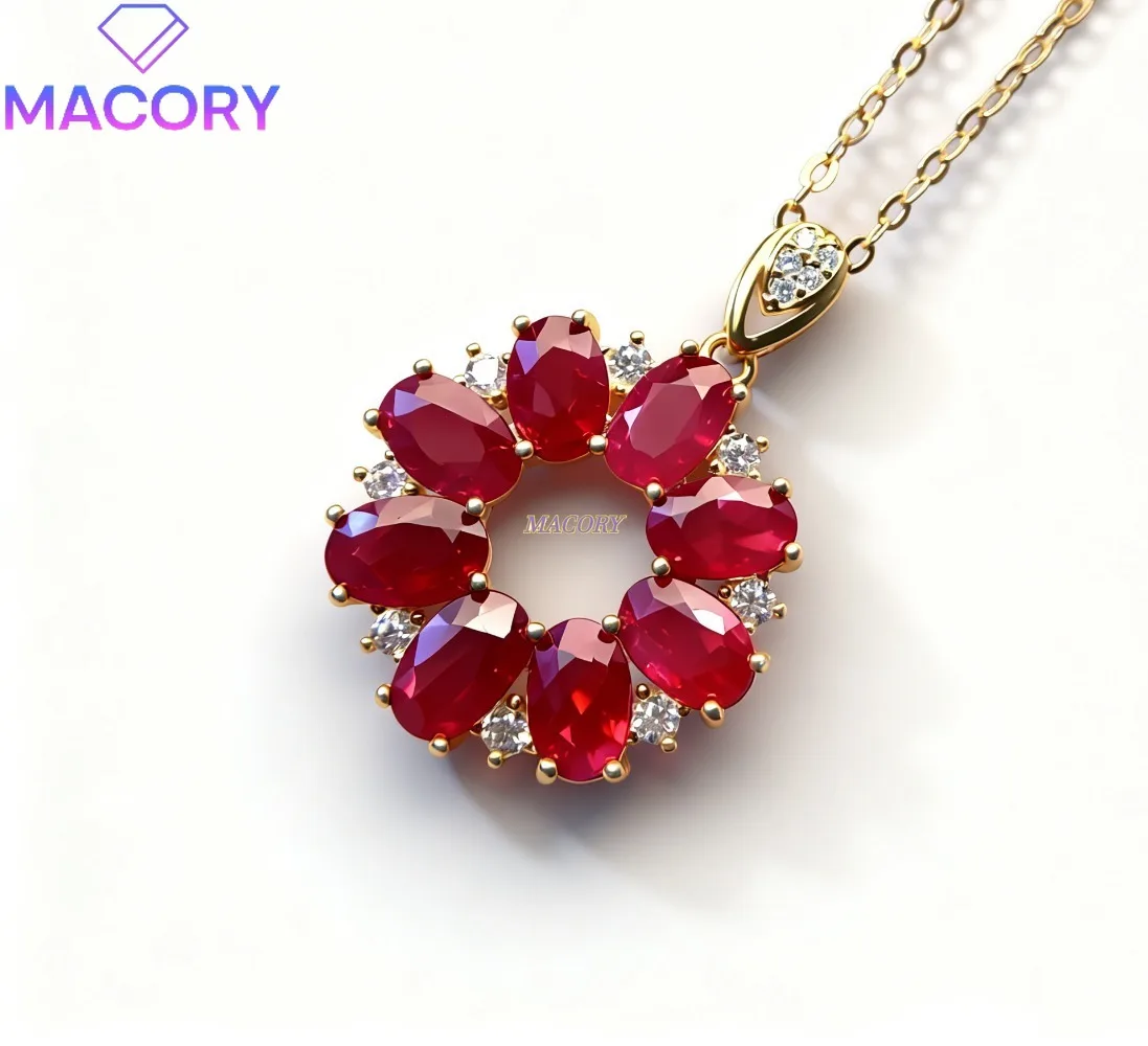 Natural Ruby S925 Sterling Silver High-End Jewellery Accessory Luxurious Exquisite Valentine's Day Anniversary Gift
Natural Ruby S925 Sterling Silver High-End Jewellery Accessory Luxurious Exquisite Valentine's Day Anniversary Gift