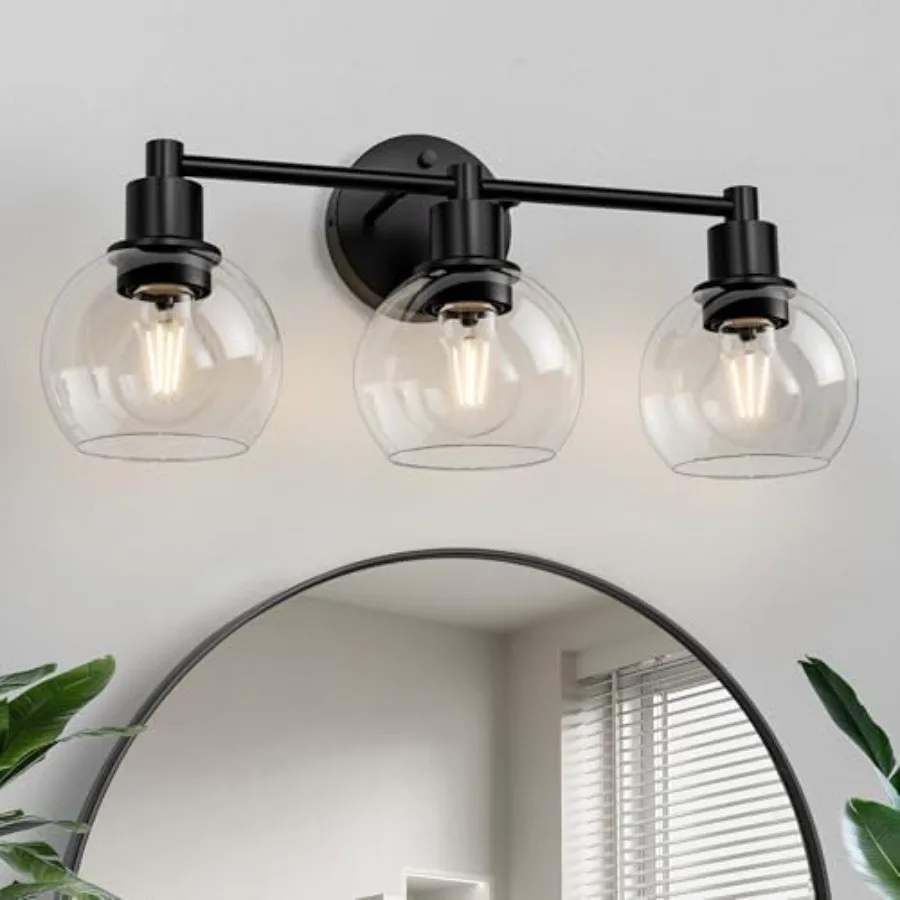 3 Lights Bathroom Vanity Light Fixtures Black Bathroom Lights Over Mirror Industrial and Farmhouse 3 Lights Wall Sconce Matte B
3 Lights Bathroom Vanity Light Fixtures Black Bathroom Lights Over Mirror Industrial and Farmhouse 3 Lights Wall Sconce Matte B