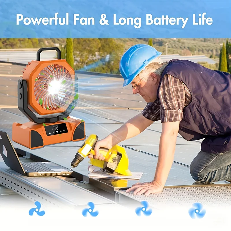 20000mAh Camping Fan Rechargeable Desktop Portable Circulator Wireless Ceiling Electric Fan with Power Bank LED Lighting
20000mAh Camping Fan Rechargeable Desktop Portable Circulator Wireless Ceiling Electric Fan with Power Bank LED Lighting