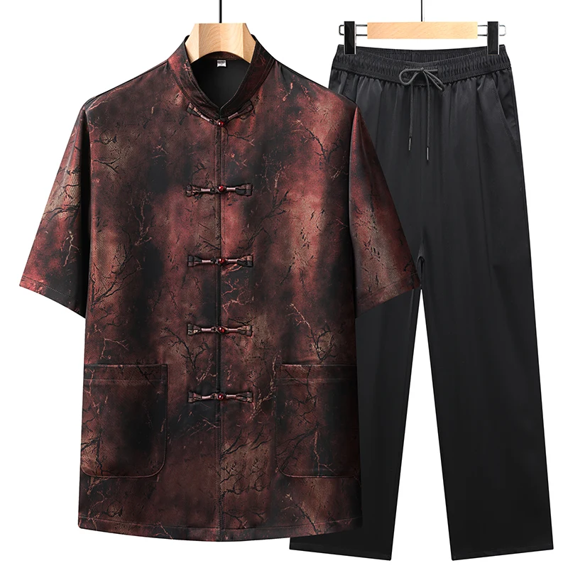 (Shirts+Pants) 2026 Summer Men Fashion Trend Casual Two-Piece Floral patterns Sets Men's Chinese style High-Quality Shirts
(Shirts+Pants) 2026 Summer Men Fashion Trend Casual Two-Piece Floral patterns Sets Men's Chinese style High-Quality Shirts