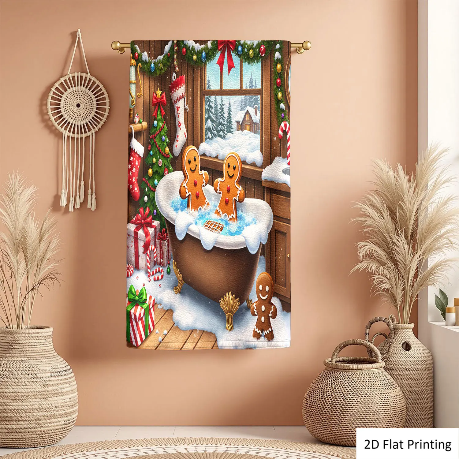 1Pc Christmas Bath Tub Gingerbread Men Gifts Bathroom Hand Towel Bath Towel, Multiple Size Microfiber Polyester Towel, Unique Home Decorative Kitchen Towels, Festival Bathroom Accessories Decor, Quick Dry and Absorbent
1Pc Christmas Bath Tub Gingerbread Men Gifts Bathroom Hand Towel Bath Towel, Multiple Size Microfiber Polyester Towel, Unique Home Decorative Kitchen Towels, Festival Bathroom Accessories Decor, Quick Dry and Absorbent