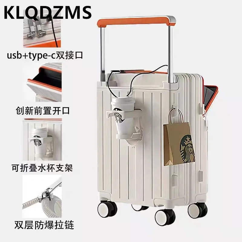 KLQDZMS Suitcase Front Opening Boarding Case Charging Multifunctional Trolley Case 20"22"24"26 Inch Laptop Travel Luggage
KLQDZMS Suitcase Front Opening Boarding Case Charging Multifunctional Trolley Case 20"22"24"26 Inch Laptop Travel Luggage