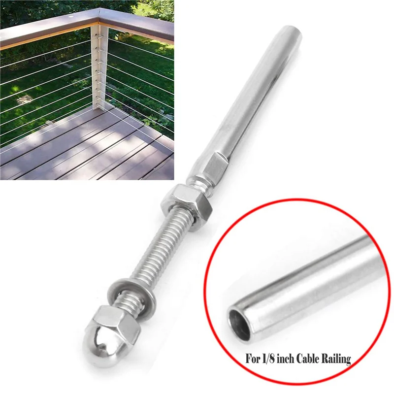 AC88-40X Threaded Bolt And Pedal Ball Cable Railing Kit End Fitting 0.32 Cm,T316 Marine Grade Stainless Steel
AC88-40X Threaded Bolt And Pedal Ball Cable Railing Kit End Fitting 0.32 Cm,T316 Marine Grade Stainless Steel