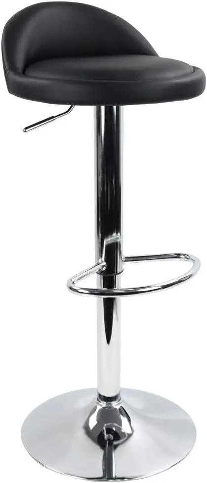 Adjustable PU Leather Swivel Bar Stool with Footrest, 23.4-31.5 inch, Black
Adjustable PU Leather Swivel Bar Stool with Footrest, 23.4-31.5 inch, Black
