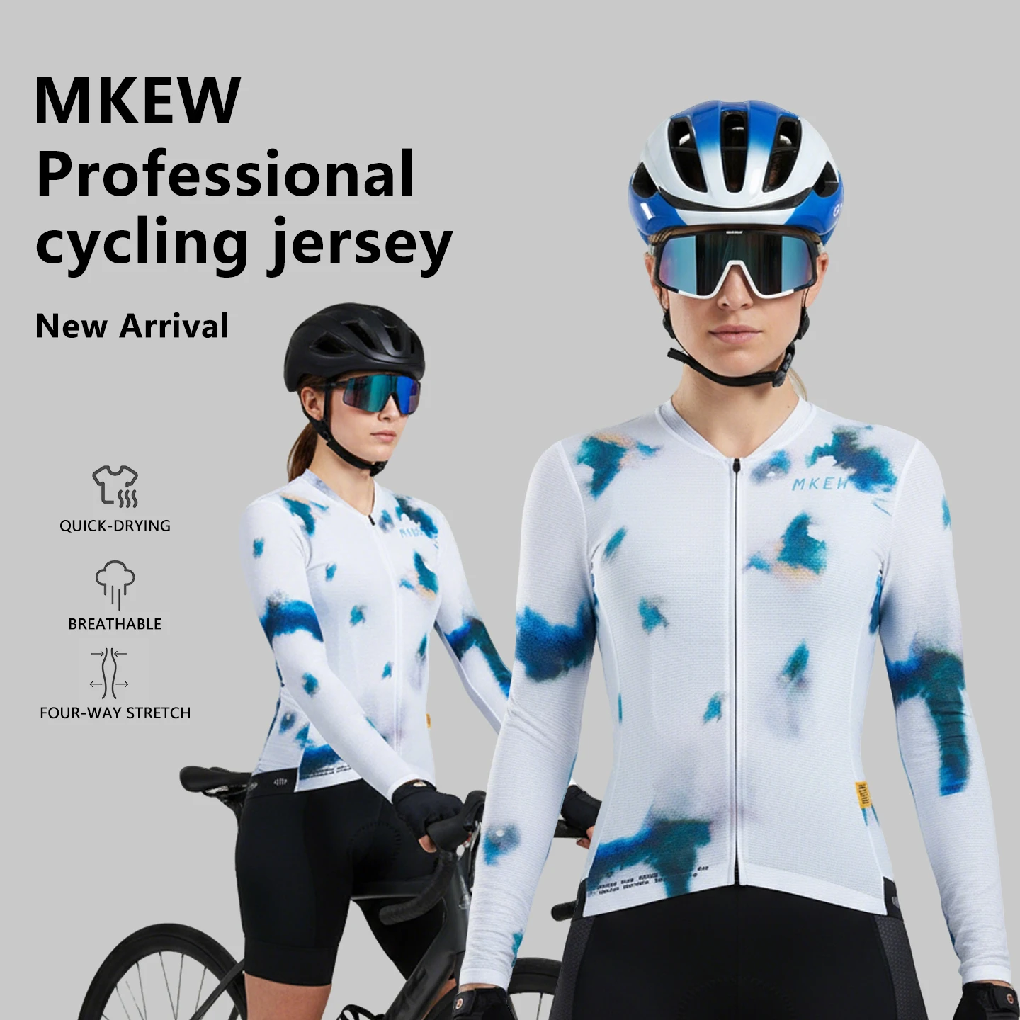 MKEW Women's Long Sleeve Cycling Jersey Quick Drying Breathable Summer Road Bike Suit High Elasticity Comfortable Cycling Gear
MKEW Women's Long Sleeve Cycling Jersey Quick Drying Breathable Summer Road Bike Suit High Elasticity Comfortable Cycling Gear