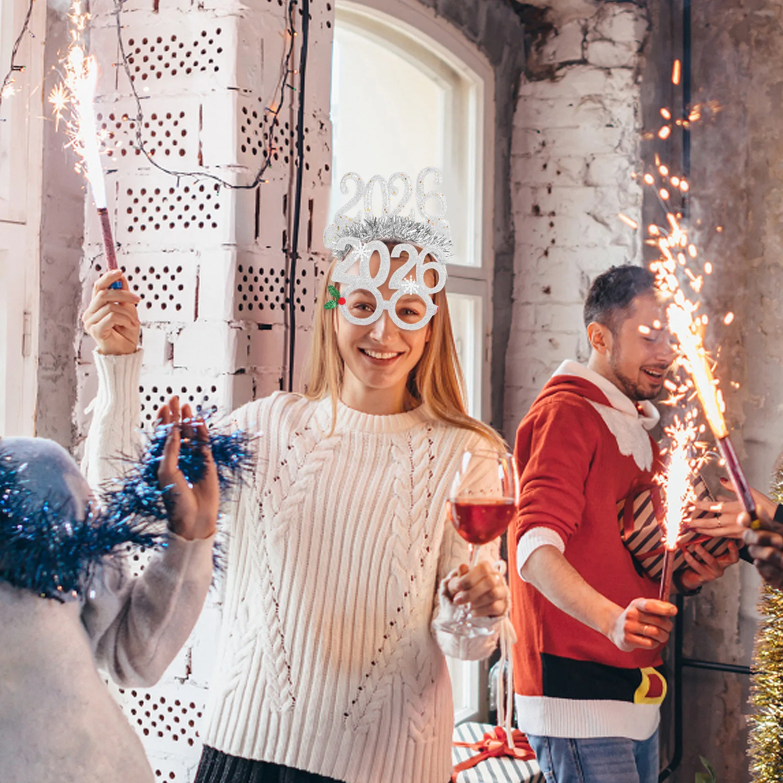 1 set 1 Set 2026 New Year Party Headbands Festive Holiday Decorative Hair Hoops Sparkly Countdown Celebration Reusable Glitter
1 set 1 Set 2026 New Year Party Headbands Festive Holiday Decorative Hair Hoops Sparkly Countdown Celebration Reusable Glitter