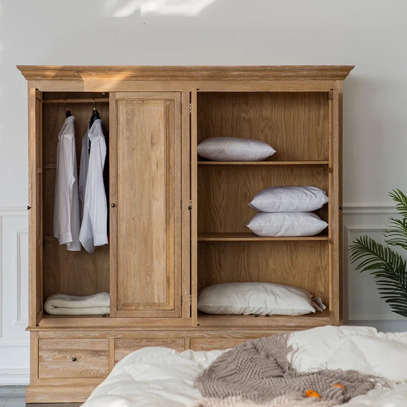 American Country Style Solid Wood Double-Door Wardrobe Adult Bedroom Multifunctional Cabinet
American Country Style Solid Wood Double-Door Wardrobe Adult Bedroom Multifunctional Cabinet