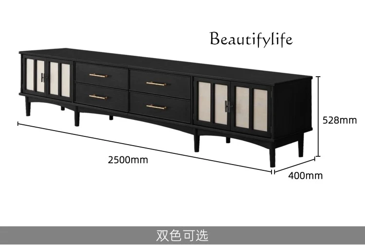 Nordic medieval TV cabinet French solid wood black advanced floor-to-ceiling living room long TV cabinet
Nordic medieval TV cabinet French solid wood black advanced floor-to-ceiling living room long TV cabinet