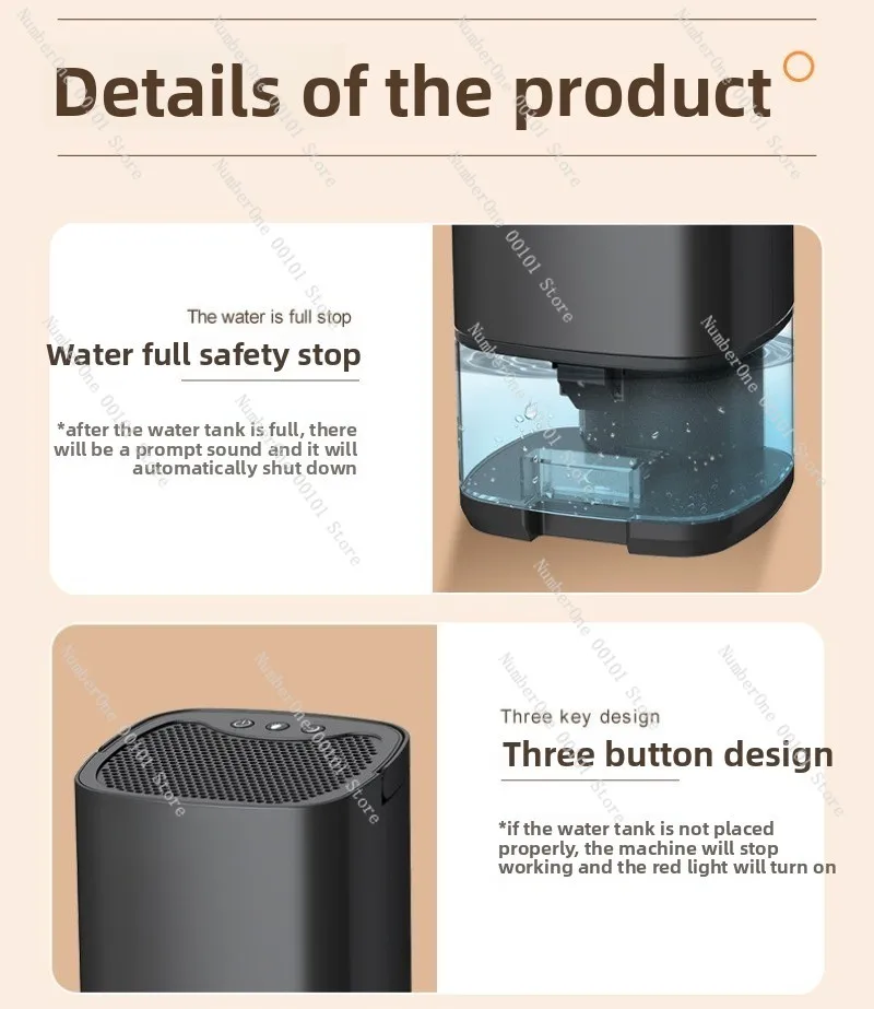 350ml/D Dehumidifier Dehumidifier Household Bedroom Silent Small Dehumidifier
350ml/D Dehumidifier Dehumidifier Household Bedroom Silent Small Dehumidifier