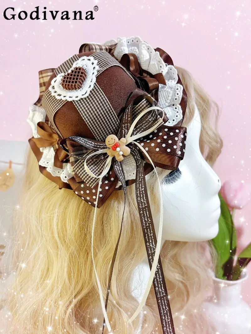 Japanese Original Lolita Polka Dot Plaid Chocolate Cake Top Hat Sweet and Cute Doll Versatile Lolita Hair Accessories
Japanese Original Lolita Polka Dot Plaid Chocolate Cake Top Hat Sweet and Cute Doll Versatile Lolita Hair Accessories