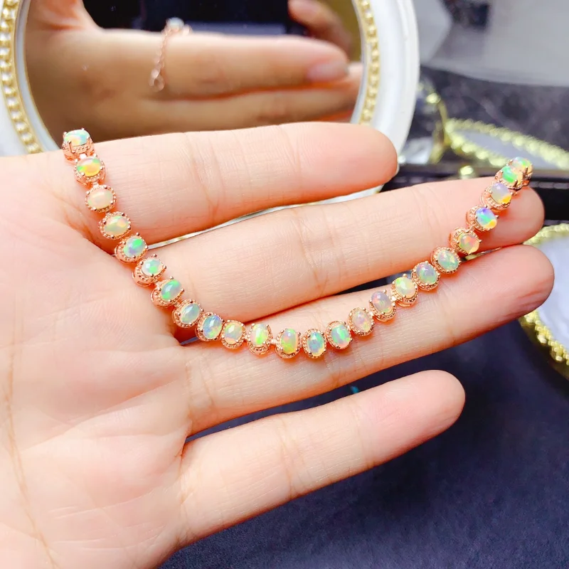 925 Sterling Silver Bracelet for Women Color Opal Extension Bracelet Free Gift Box Luxury Jewelry Wedding Engagement Jewelry
925 Sterling Silver Bracelet for Women Color Opal Extension Bracelet Free Gift Box Luxury Jewelry Wedding Engagement Jewelry