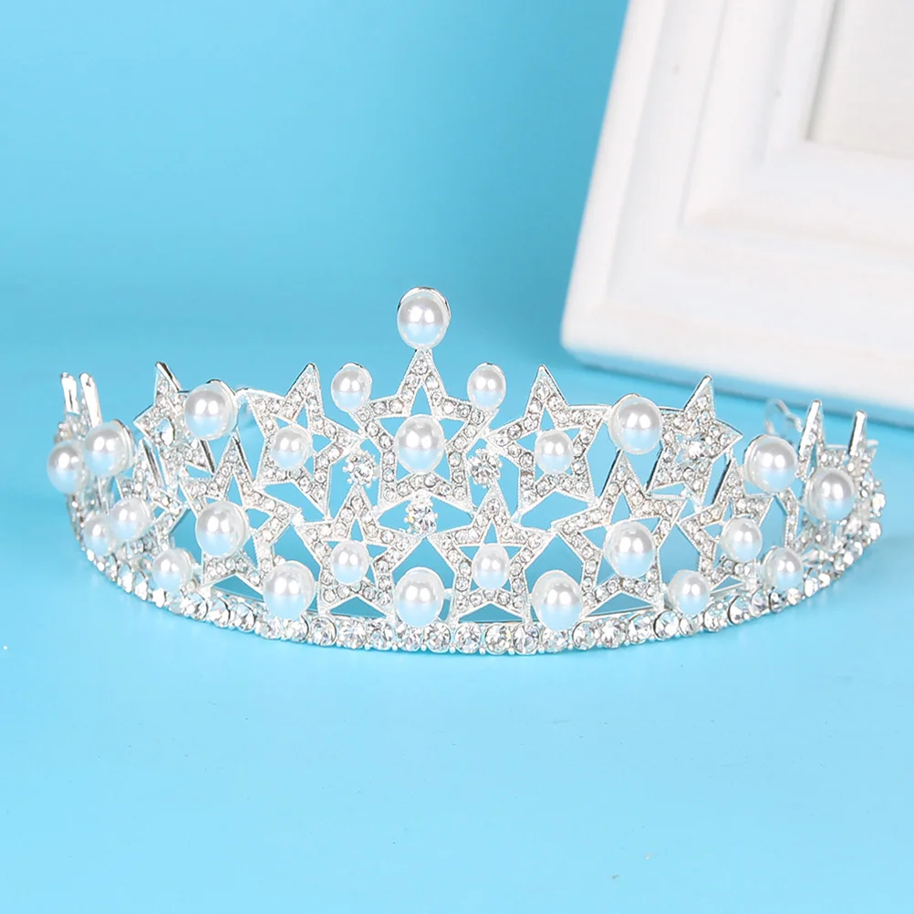 Golden Vintage Tiaras and Pentagram Pearl Crowns for Women Decorative Wedding Bridal Headbands Queen Crowns for Brides (White)
Golden Vintage Tiaras and Pentagram Pearl Crowns for Women Decorative Wedding Bridal Headbands Queen Crowns for Brides (White)