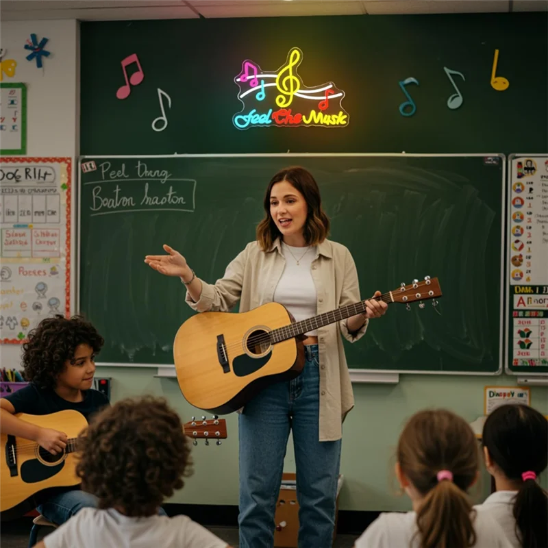 ABKP-Neon Sign For Wall Decor–Musical Notes, Feel The Music, Light Up Your Music Classes
ABKP-Neon Sign For Wall Decor–Musical Notes, Feel The Music, Light Up Your Music Classes