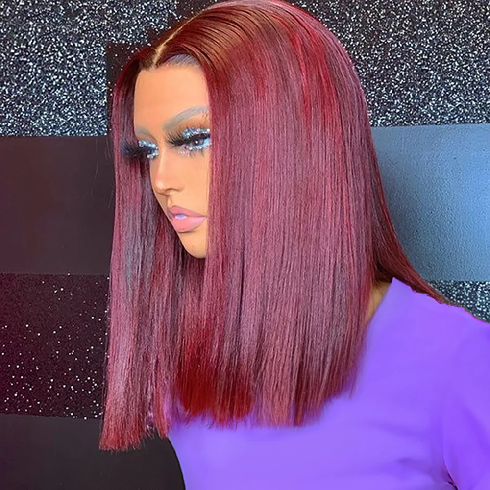 99J Бордовый Боб13x4 Прямой кружевной фронтальный парик из натуральных волос Бразильский короткий парик винно-красного цвета 7x5 Wear Go Бесклеевые парики для женщин
99J Бордовый Боб13x4 Прямой кружевной фронтальный парик из натуральных волос Бразильский короткий парик винно-красного цвета 7x5 Wear Go Бесклеевые парики для женщин