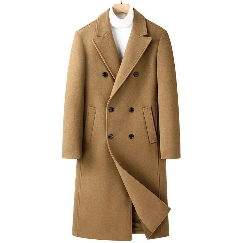 Men Thick Warm Winter Wool Overcoat Double Breasted Long Knee Length Woolen Coat Casual Slim Fit Windbreaker Blend Jacket 4xl
Men Thick Warm Winter Wool Overcoat Double Breasted Long Knee Length Woolen Coat Casual Slim Fit Windbreaker Blend Jacket 4xl