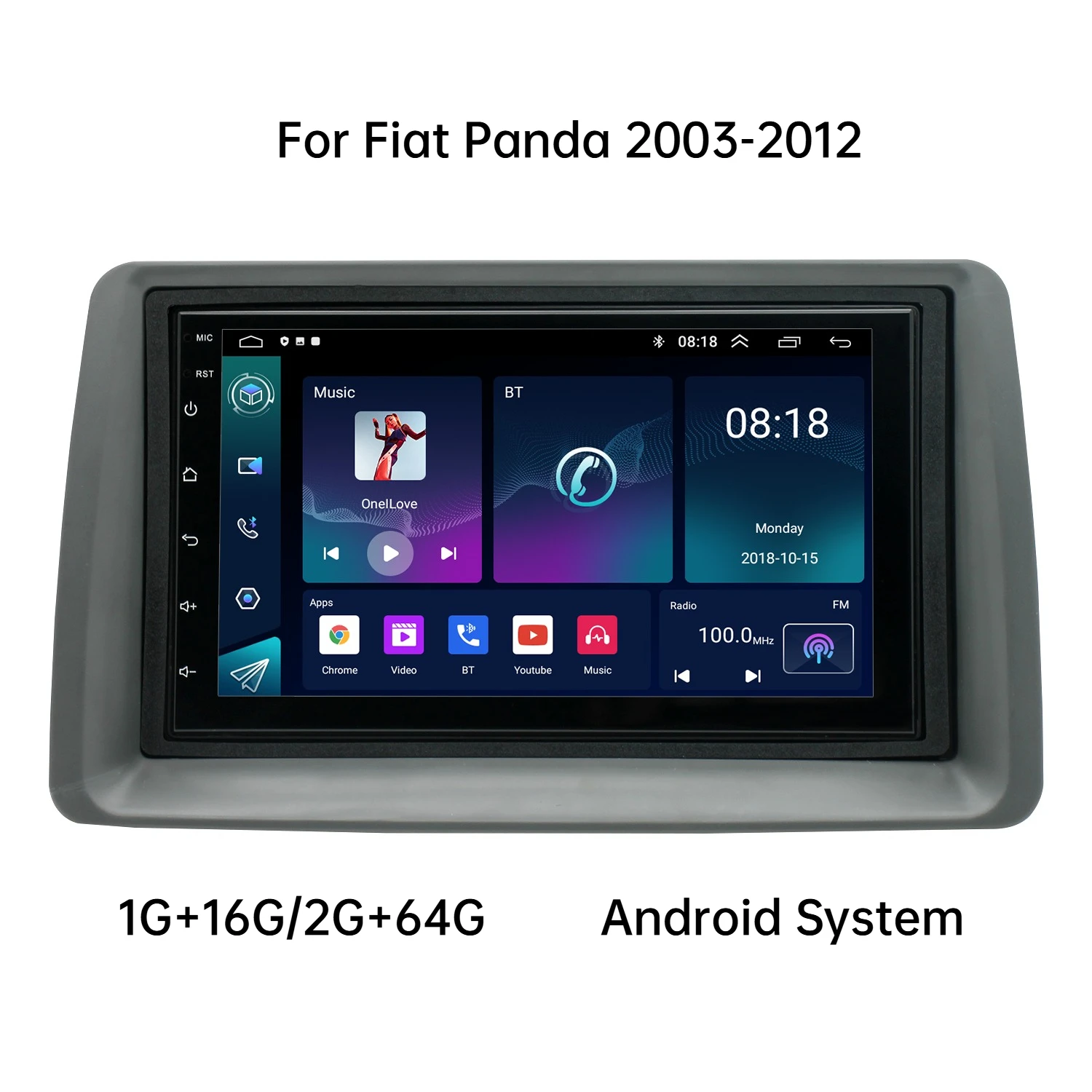 For Fiat Panda 2003-2012 Car Multimedia Player 7" Touch Screen Android DVD Player GPS Navigation In-Car Audio and Video
For Fiat Panda 2003-2012 Car Multimedia Player 7" Touch Screen Android DVD Player GPS Navigation In-Car Audio and Video