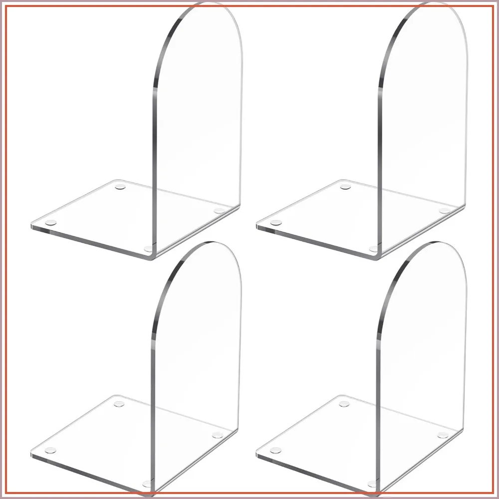 4 Pcs Acrylic Bookends, Clear Book Holders for Heavy Books, Arch Book Stopper for Shelves, Decorative for Home Office
4 Pcs Acrylic Bookends, Clear Book Holders for Heavy Books, Arch Book Stopper for Shelves, Decorative for Home Office