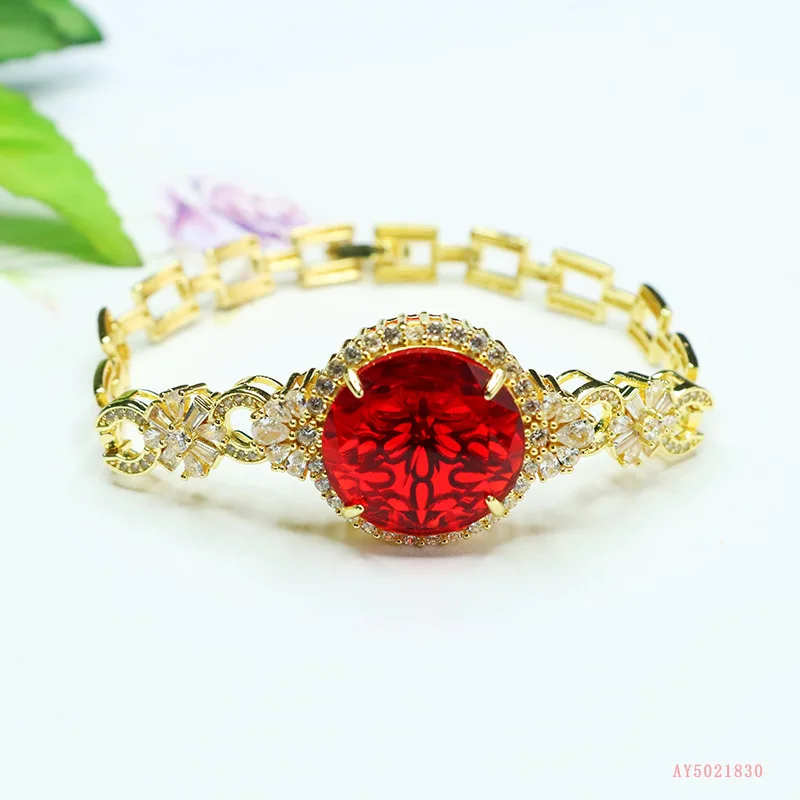 Pigeon blood glass bracelet imitation ruby bracelet jewelry
Pigeon blood glass bracelet imitation ruby bracelet jewelry