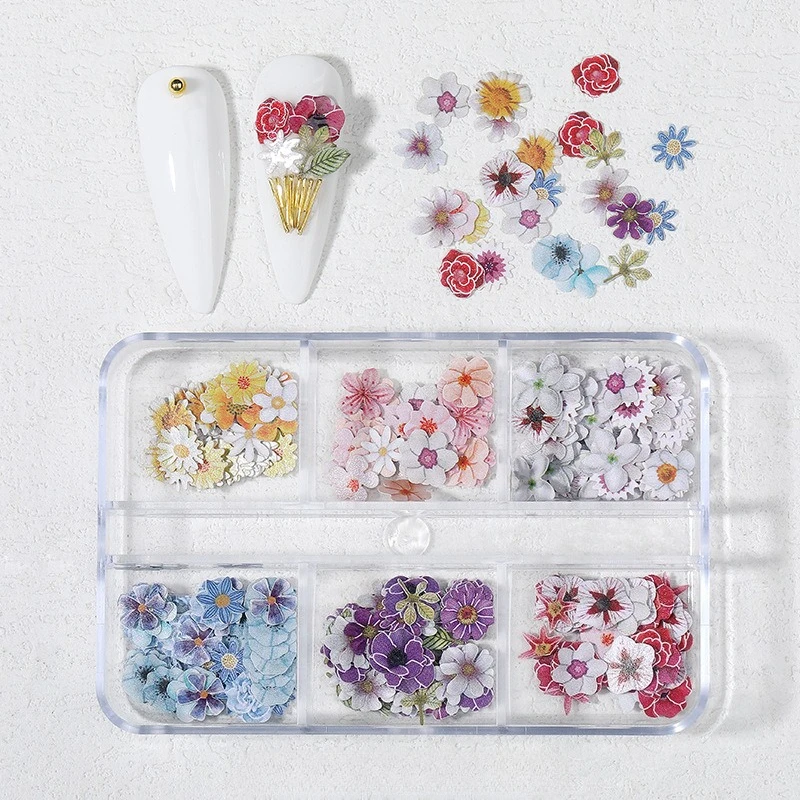 Bestselling 6-grid Mixed Nail Stickers, Floral Imitation Small Daisy Wood Pulp Slices, 3D Nail Art Decorations
Bestselling 6-grid Mixed Nail Stickers, Floral Imitation Small Daisy Wood Pulp Slices, 3D Nail Art Decorations