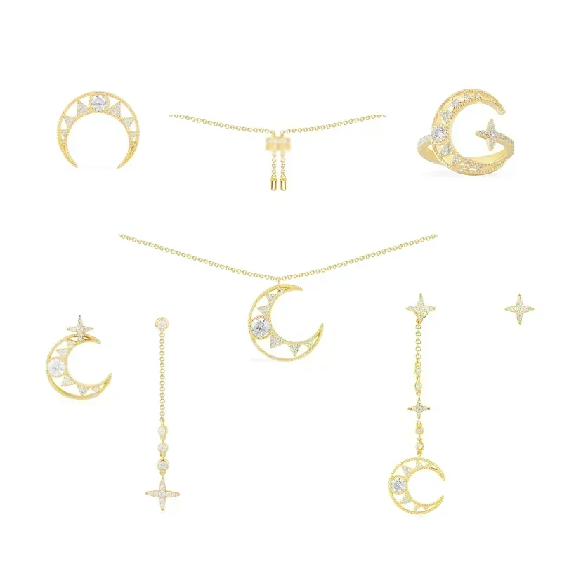 RP S925 Sterling Silver Golden Moon Adjustable Series Earring Ring, Simple and Fashionable Light Luxury Versatile Jewelry Gift
RP S925 Sterling Silver Golden Moon Adjustable Series Earring Ring, Simple and Fashionable Light Luxury Versatile Jewelry Gift