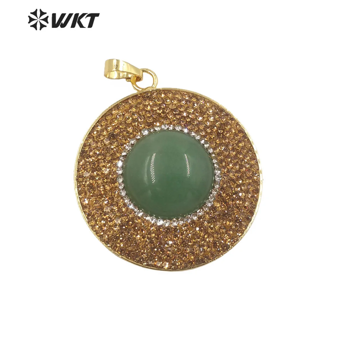 WT-P1900 New Design Fashion Gold Bezel Rhinestone Setting Stone ACC Big Round Plate Lapis Energy Pendant For Birthday
WT-P1900 New Design Fashion Gold Bezel Rhinestone Setting Stone ACC Big Round Plate Lapis Energy Pendant For Birthday
