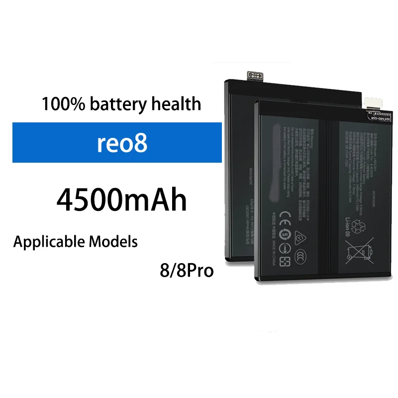 High Quality 4500mAh Replacement Battery For OPPO Reno8 Reno8P A8 Mobile Phone Stable Performance Safe Reliable Repair Parts
High Quality 4500mAh Replacement Battery For OPPO Reno8 Reno8P A8 Mobile Phone Stable Performance Safe Reliable Repair Parts