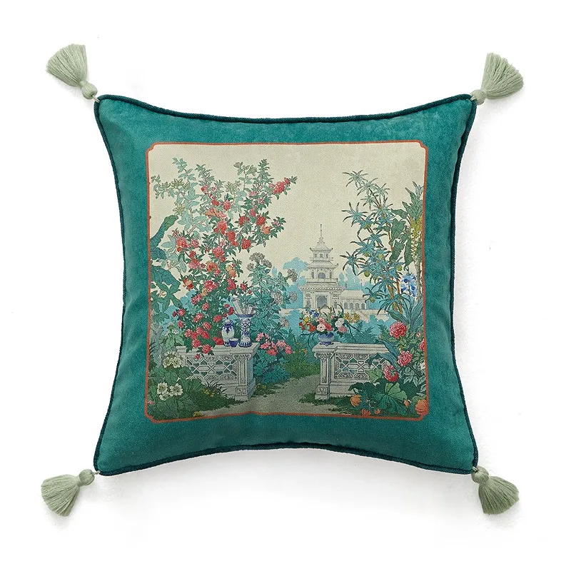 Chinese Retro Countyard Pillows Green Cushion Case Luxury Garden Decorative Pillow Cover For Sofa Chair Home Decorations
Chinese Retro Countyard Pillows Green Cushion Case Luxury Garden Decorative Pillow Cover For Sofa Chair Home Decorations