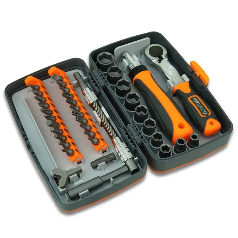 38 in 1 Household Labor Saving Ratchet Screwdriver Bit Set Multipurpose Tool Kit Hardware Tools Combination Wrenches Toolbox Han
38 in 1 Household Labor Saving Ratchet Screwdriver Bit Set Multipurpose Tool Kit Hardware Tools Combination Wrenches Toolbox Han
