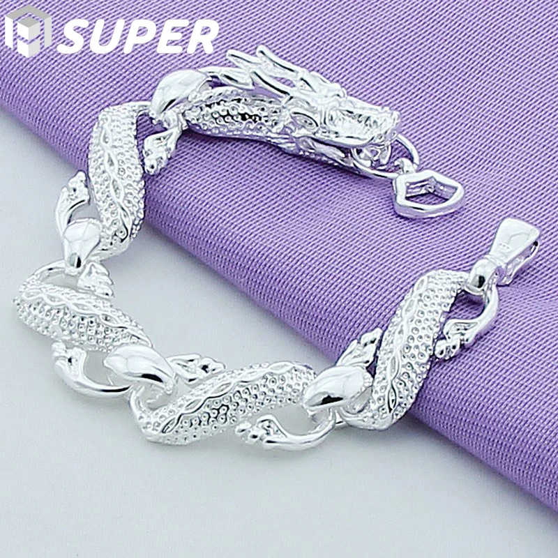 925 Sterling Silver Dragon Cuff Bracelet For Man Women Charm Wedding Engagement Party Fashion Jewelry
925 Sterling Silver Dragon Cuff Bracelet For Man Women Charm Wedding Engagement Party Fashion Jewelry