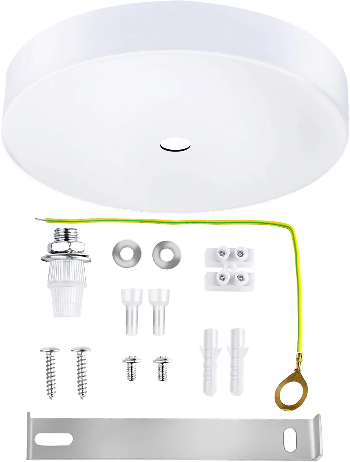 4.7" White Ceiling Plate Light Kit with Hardware, Easy Install Canopy for Pendant Lights or Chandeliers
4.7" White Ceiling Plate Light Kit with Hardware, Easy Install Canopy for Pendant Lights or Chandeliers