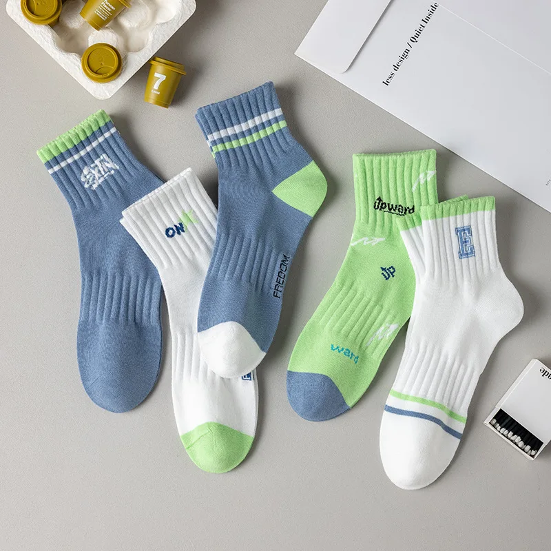 Socks, men's cotton socks, sweat absorbing, breathable, mid tube sports, student fashion, spring and summer boneless 5PCS
Socks, men's cotton socks, sweat absorbing, breathable, mid tube sports, student fashion, spring and summer boneless 5PCS