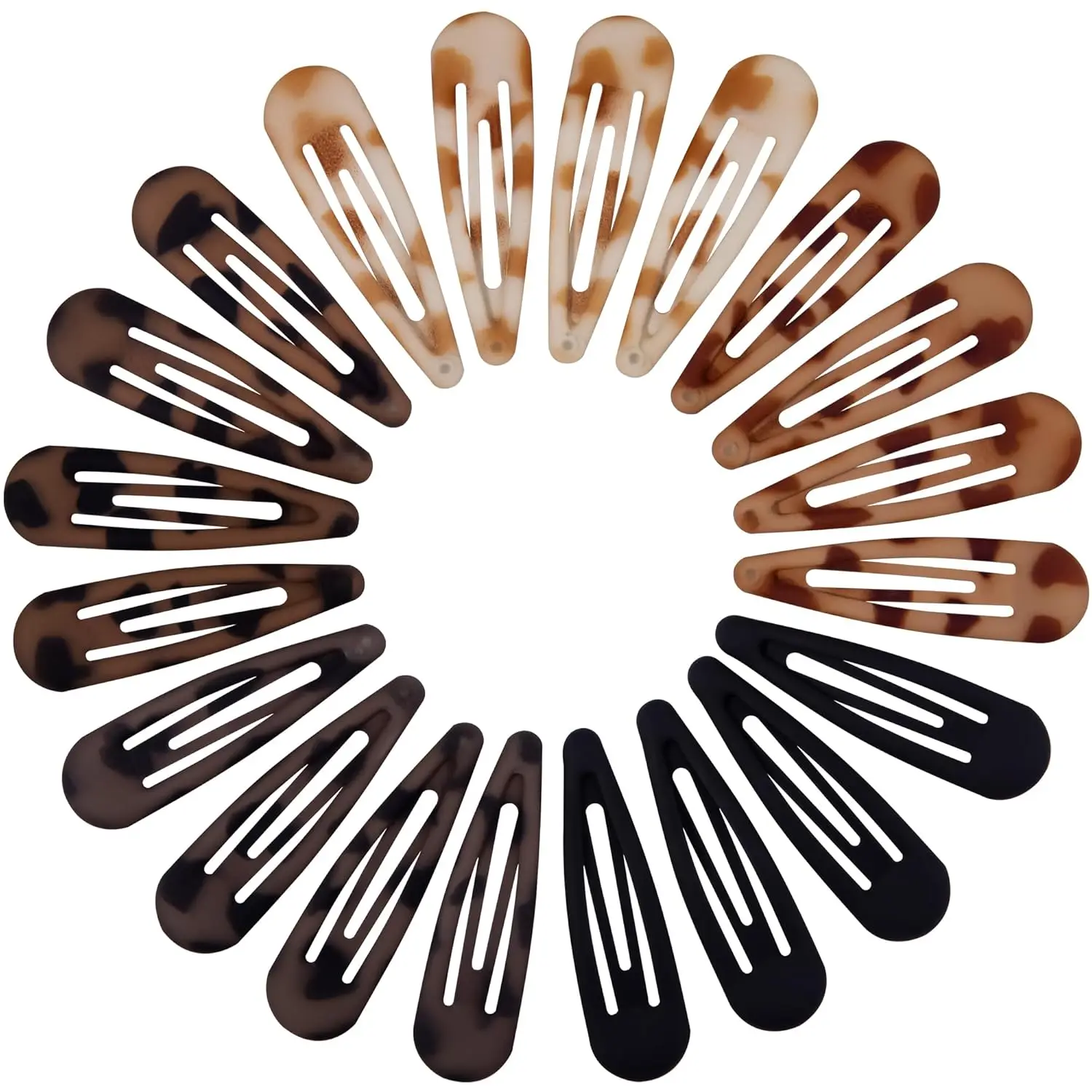Small Hair Barrettes for Women, No-Slip Metal Snap Clips for Thin Fine Hair, Matte Black Tortoiseshell, 20 PCS
Small Hair Barrettes for Women, No-Slip Metal Snap Clips for Thin Fine Hair, Matte Black Tortoiseshell, 20 PCS