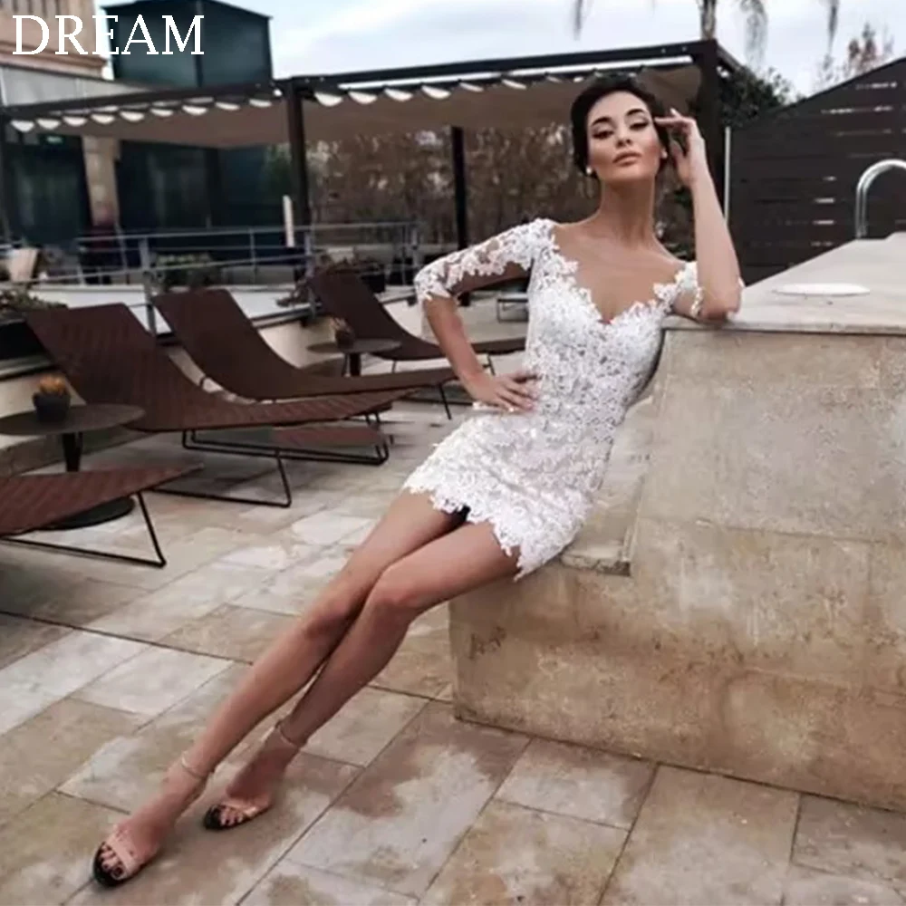 DREAM Короткие элегантные свадебные платья русалки по индивидуальному заказу для невесты с вырезом лодочкой и аппликацией, платье невесты, женское платье Vestidos De Novias 2025
DREAM Короткие элегантные свадебные платья русалки по индивидуальному заказу для невесты с вырезом лодочкой и аппликацией, платье невесты, женское платье Vestidos De Novias 2025