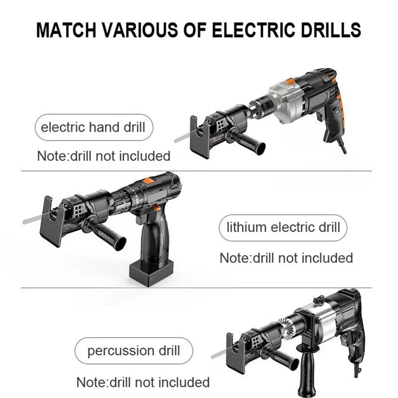 Must Have Conversion Head Of Screwdriver Electric Drill To Electric Saw Reciprocating Saw Household Multifunctional Wood Tools
Must Have Conversion Head Of Screwdriver Electric Drill To Electric Saw Reciprocating Saw Household Multifunctional Wood Tools