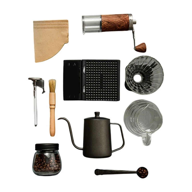 Coffee Set Coffee Accessories Camping Barista Tool Dripper Filter Coffee Kettle Manual Grinder Portable Gooseneck Kettle
Coffee Set Coffee Accessories Camping Barista Tool Dripper Filter Coffee Kettle Manual Grinder Portable Gooseneck Kettle