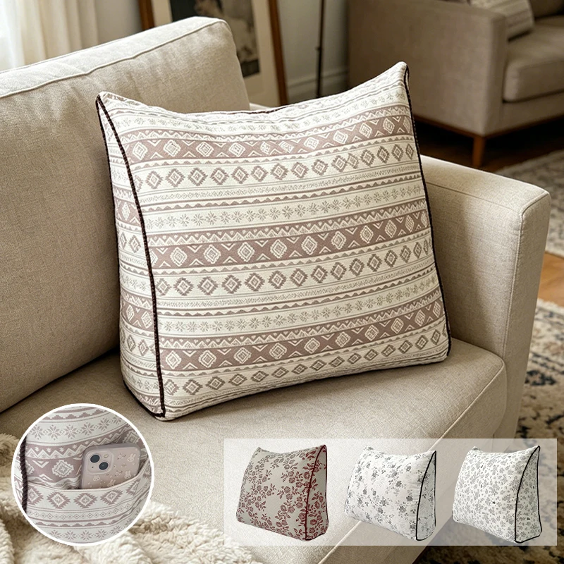 Korean Style Wedge Pillow Soft Bed Backrest Cushion with Storage Pocket High Elastic Filling for Reading Watching TV Home Use
Korean Style Wedge Pillow Soft Bed Backrest Cushion with Storage Pocket High Elastic Filling for Reading Watching TV Home Use