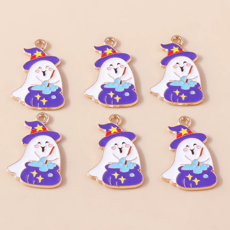 20pcs 16x24mm Cartoon Enamel Halloween Ghost Charms Pendants for Making Necklaces Earrings Bracelet Accessories Jewelry Findings
20pcs 16x24mm Cartoon Enamel Halloween Ghost Charms Pendants for Making Necklaces Earrings Bracelet Accessories Jewelry Findings