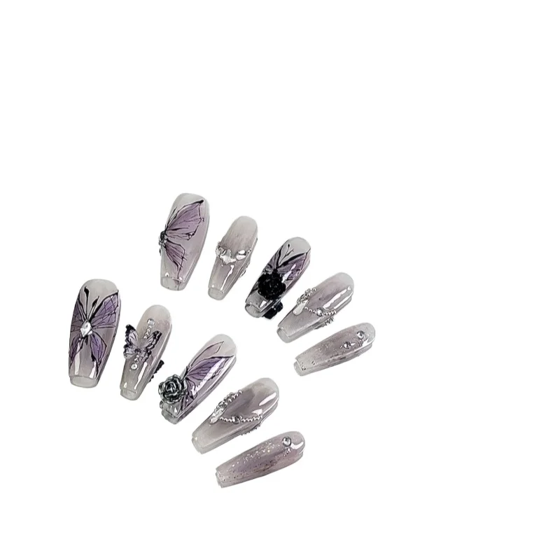 *Millennium Spice Girl series niche cool sa high-end wearing armor dark and cold handmade manicure
*Millennium Spice Girl series niche cool sa high-end wearing armor dark and cold handmade manicure