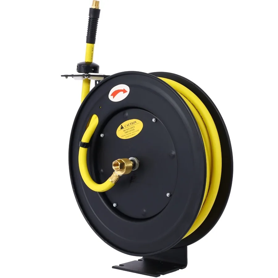 Retractable Air Hose Reel 1 2" Inch x 50' Ft Auto Rewind HoseReel Heavy Duty Steel Air Hose Reel Industrial Grade Rubber Hose
Retractable Air Hose Reel 1 2" Inch x 50' Ft Auto Rewind HoseReel Heavy Duty Steel Air Hose Reel Industrial Grade Rubber Hose