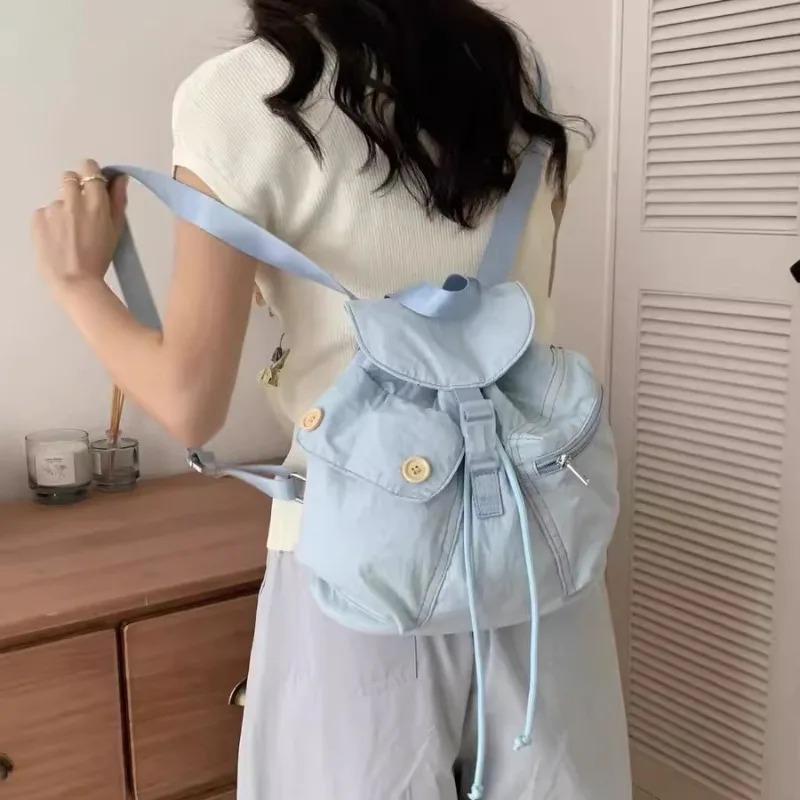 2025 New Korean Niche Design Multi-Pocket Drawstring Nylon Drawstring Backpack Bag Women's Versatile Student Backpack
2025 New Korean Niche Design Multi-Pocket Drawstring Nylon Drawstring Backpack Bag Women's Versatile Student Backpack