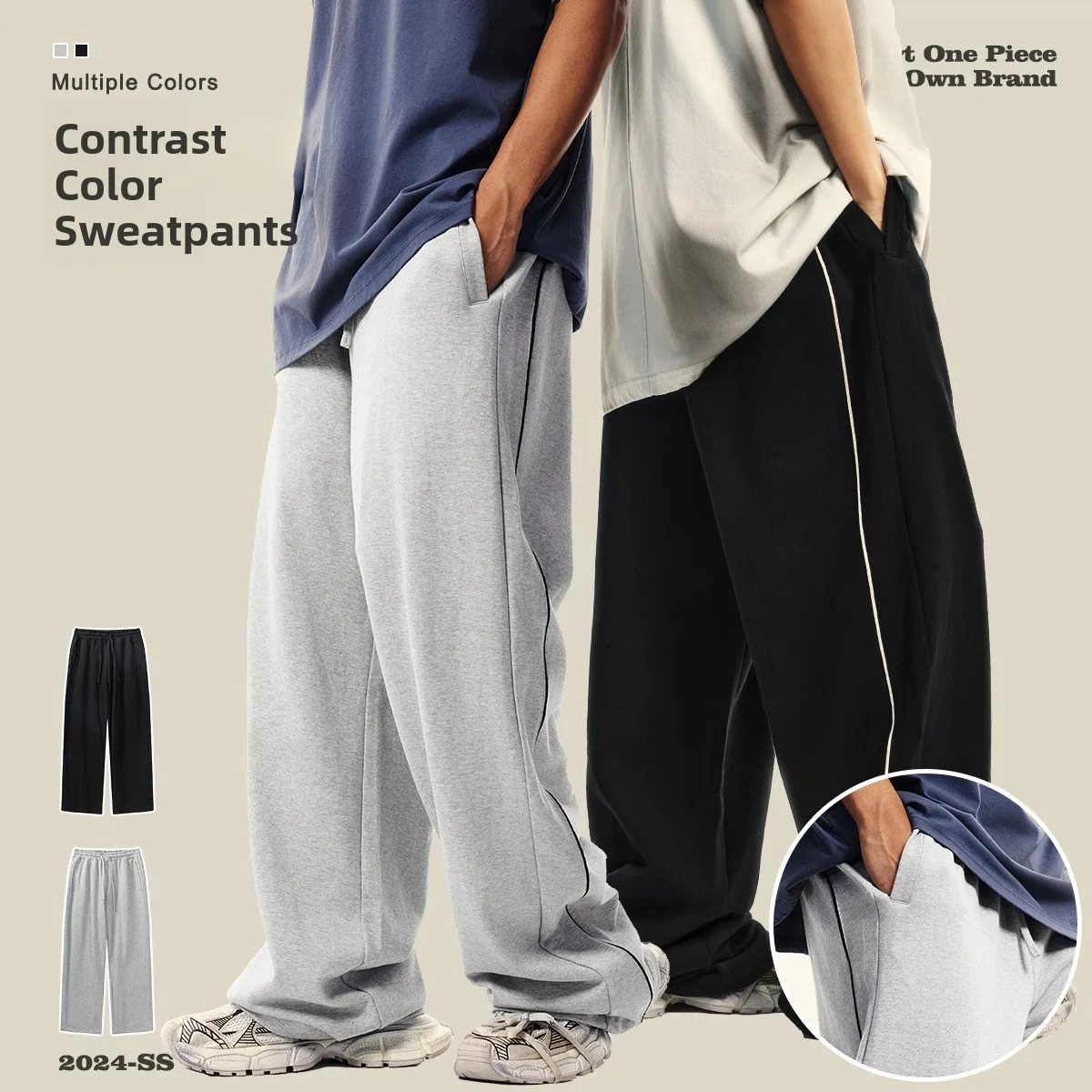 Loose Straight Leg Cotton Trousers for Men Faionable Urban Sle School Campus Design Ba ket Trendy Brand Long Pants
Loose Straight Leg Cotton Trousers for Men Faionable Urban Sle School Campus Design Ba ket Trendy Brand Long Pants