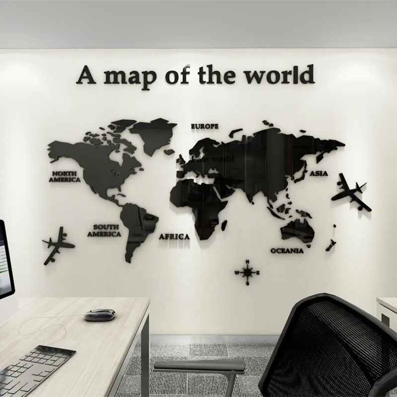 European Type World Map Wall Stickers, 3D Acrylic Mirror Sticker, Living Room, Office, TV Background, Decorative Wallpaper
European Type World Map Wall Stickers, 3D Acrylic Mirror Sticker, Living Room, Office, TV Background, Decorative Wallpaper