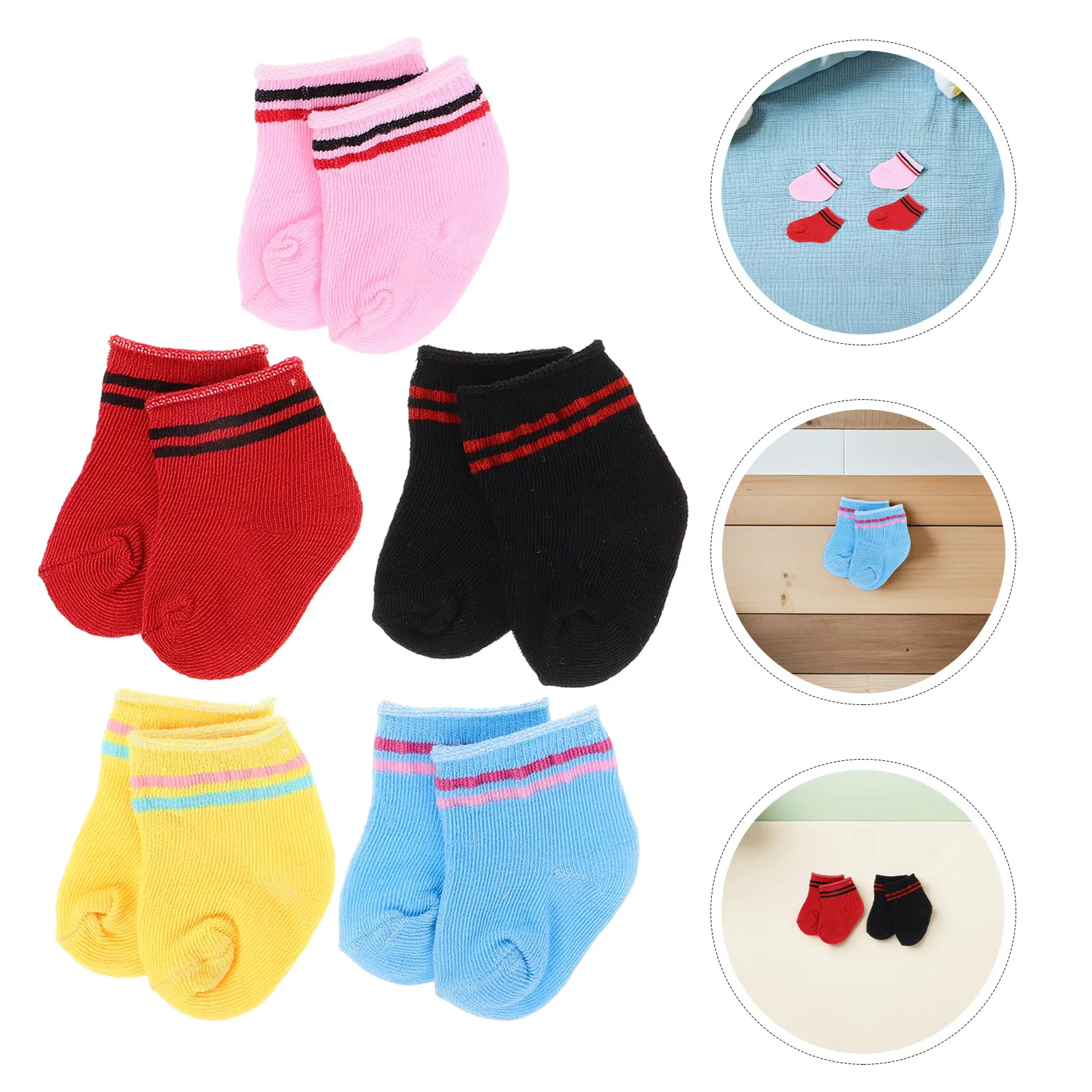 5Pairs Manicure Print Fabric Socks Multicolor Perfect Fit for 18 Inch Girl Mini Socks for Pretend Play Accessories
5Pairs Manicure Print Fabric Socks Multicolor Perfect Fit for 18 Inch Girl Mini Socks for Pretend Play Accessories